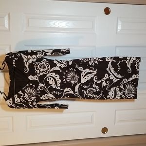 David Meister Brown Filigree Dress - 6